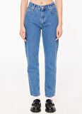 Aeropostale Yüksek Bel Normal Paça Straight İndigo Kadın Denim Pantolon A3WL-PNT1