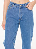 Aeropostale Yüksek Bel Normal Paça Straight İndigo Kadın Denim Pantolon A3WL-PNT1
