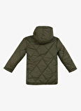 Koyu Haki Kız Çocuk Kapüşon Yaka Basic Kapitone Mont C3WG-MNT04
