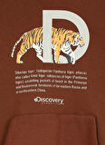 Discovery Expedition Kahve Erkek Çocuk Kapüşonlu Oversize Baskılı Sweatshirt D3WB-SWT23