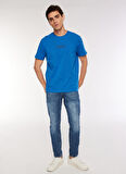 Bisiklet Yaka Düz Saks Erkek T-Shirt FS3WM-TST254