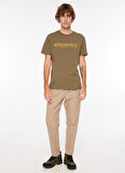 Discovery Expedition Haki Erkek Bisiklet Yaka Baskılı T-Shirt D3WM-TST6