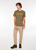 Discovery Expedition Haki Erkek Bisiklet Yaka Baskılı T-Shirt D3WM-TST6