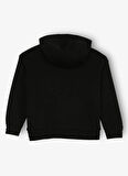 Caterpillar Siyah Kız Çocuk Kapüşon Yaka Relaxed Fit Baskılı Sweatshirt C3WG-SWT02