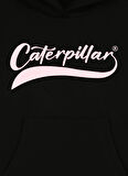 Caterpillar Siyah Kız Çocuk Kapüşon Yaka Relaxed Fit Baskılı Sweatshirt C3WG-SWT02