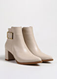 F By Fabrika Bej Kadın Topuklu Bot HAYLE