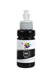 QC Epson EcoTank ET 2714 Uyumlu Yazıcı Mürekkebi 70ml BK Black Siyah Dye