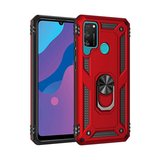 Huawei Y6p Kılıf Sofya Yüzüklü Silikon Kapak - Kırmızı