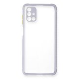 Samsung Galaxy M51 Kılıf Miami Şeffaf Silikon - Lila