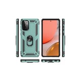Newface Samsung Galaxy A72 Kılıf Sofya Yüzüklü Silikon Kapak - Yeşil