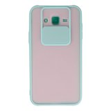 Newface Samsung Galaxy J7 Kılıf Palm Buzlu Kamera Sürgülü Silikon - Turkuaz
