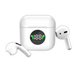 Konfulon BTS12 Kablosuz Dijital Şarj Göstergeli Bluetooth Kulaklık - Beyaz