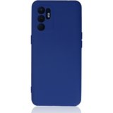 Newface Oppo Reno 6 Kılıf Nano içi Kadife Silikon - Mavi