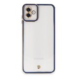 Samsung Galaxy A04 Kılıf Liva Lens Silikon - Mavi