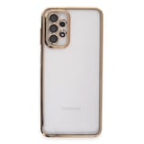 Samsung Galaxy A23 4g Kılıf Kamera Korumalı Lensli Silikon - Gold
