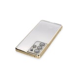 Samsung Galaxy S21 Ultra Kılıf Kamera Korumalı Lensli Silikon - Gold