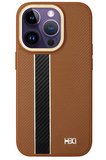 Fuchsia iPhone 14 Pro ile Uyumlu Kılıf HBC-163 Times Kapak - Kahverengi