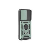 Newface Samsung Galaxy S23 FE Kılıf Pars Lens Yüzüklü Silikon - Yeşil