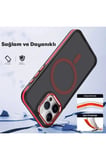 Fuchsia iPhone 15 Pro Max ile Uyumlu Winner Kablosuz Şarj Özellikli Kapak - Derin Mor
