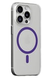 Fuchsia iPhone 14 Pro ile Uyumlu Kılıf Bubble Kablosuz Şarj Özellikli Kapak - Mor