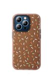 Fuchsia iPhone 15 Pro ile Uyumlu Kılıf HBC-222 Bern Kapak - Kahverengi