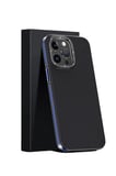 Fuchsia iPhone 15 Pro ile Uyumlu Kılıf Aramid 600D Kevlar Karbon Fiber Kablosuz Şarj Özellikli Kapak - Lacivert