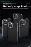 Fuchsia iPhone 15 Pro Max ile Uyumlu Kılıf Aramid 600D Kevlar Karbon Fiber Kablosuz Şarj Özellikli Kapak - Kırmızı