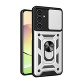 Newface Samsung Galaxy A05S Kılıf Pars Lens Yüzüklü Silikon - Gümüş