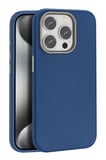 Fuchsia iPhone 15 Pro ile Uyumlu Kılıf Wonder Deri Kablosuz Şarj Özellikli Kapak - Lacivert