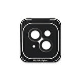 iPhone 15 / iPhone 15 Plus PVD Metal Kamera Lens Koruyucu 2li Set