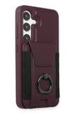 Fuchsia Samsung Galaxy S24 ile Uyumlu HBC-228 Havana Magnet Kartvizitli Kapak - Derin Mor