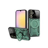 Samsung Galaxy A15 4g Kılıf Joy Lens Standlı Kapak - Koyu Yeşil