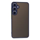 Newface Samsung Galaxy S24 Kılıf Montreal Silikon Kapak - Lacivert
