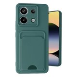 Xiaomi Redmi Note 13 Pro 5g Kılıf Kelvin Kartvizitli Silikon - Koyu Yeşil