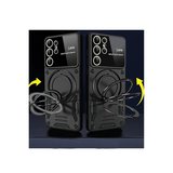 Samsung Galaxy S24 Ultra Kılıf Joy Lens Standlı Kapak - Mor