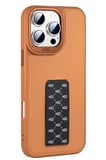 Fuchsia iPhone 15 Pro ile Uyumlu HBC-265 Madrid Kablosuz Şarj Özellikli Standlı Kapak - Kahverengi