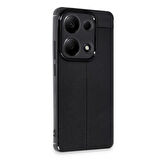 Xiaomi Redmi Note 13 Pro 4G Kılıf Focus Deri Desen Silikon Kapak