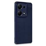 Xiaomi Redmi Note 13 Pro 4G Kılıf Focus Deri Desen Silikon Kapak