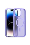 Fuchsia iPhone 16 Pro Max ile Uyumlu Jota Kablosuz Şarj Özellikli Kapak - Lila