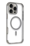 Fuchsia iPhone 14 Pro Max ile Uyumlu Hilton Kablosuz Şarj Özellikli Kapak - Titan Gri