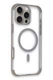 Fuchsia iPhone 16 Pro Max ile Uyumlu Hilton Kablosuz Şarj Özellikli Kapak - Titan Gri