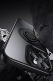 Fuchsia iPhone 16 Pro Max ile Uyumlu Avatar 360 Dönen Kablosuz Şarj Özellikli Kapak - Lacivert