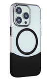 Fuchsia iPhone 14 Pro Max ile Uyumlu PC Suit Kablosuz Şarj Özellikli Kapak - Siyah