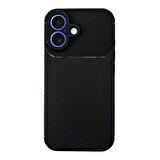 iPhone 16 Kılıf Focus Carbon Silikon Kapak