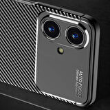 Realme Note 60 Kılıf Focus Carbon Desen Silikon Arka Kapak