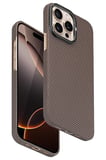 Fuchsia iPhone 15 Pro Max ile Uyumlu Blaze 1000D Kevlar Kablosuz Şarj Özellikli Kılıf - Gold