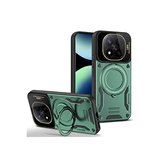 Xiaomi Redmi Note 14 Pro 5g Kılıf Joy Lens Standlı Kapak - Koyu Yeşil