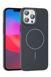 Fuchsia iPhone 15 Pro Max ile Uyumlu Broş Kablosuz Şarj Özellikli Kapak - Füme