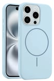 Fuchsia iPhone 14 Pro Max ile Uyumlu Kılıf Jully Kablosuz Şarj Özellikli Kapak - Mavi