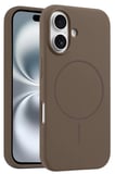 Fuchsia iPhone 16 Plus ile Uyumlu Kılıf Jully Kablosuz Şarj Özellikli Kapak - Kahverengi